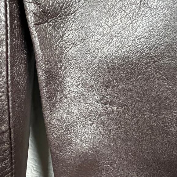 Neiman Marcus Dark Brown Leather Trousers - Picture 4 of 5